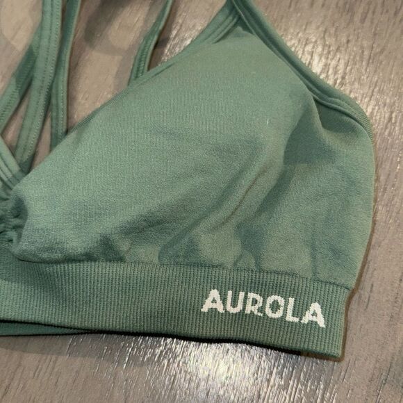 AUROLA Seamless‎ Adjustable Mercury Green  Sports Bra Small - Picture 3 of 5